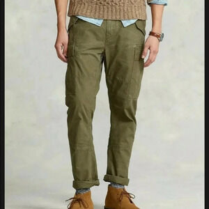 Polo Ralph Lauren Military Green Utility Cotton Cargo Pants 44B x 30 Classic Fit